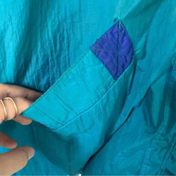 Vintage Women's 80s Style Windbreaker Full Zip Jacket - Picture 4 of 7